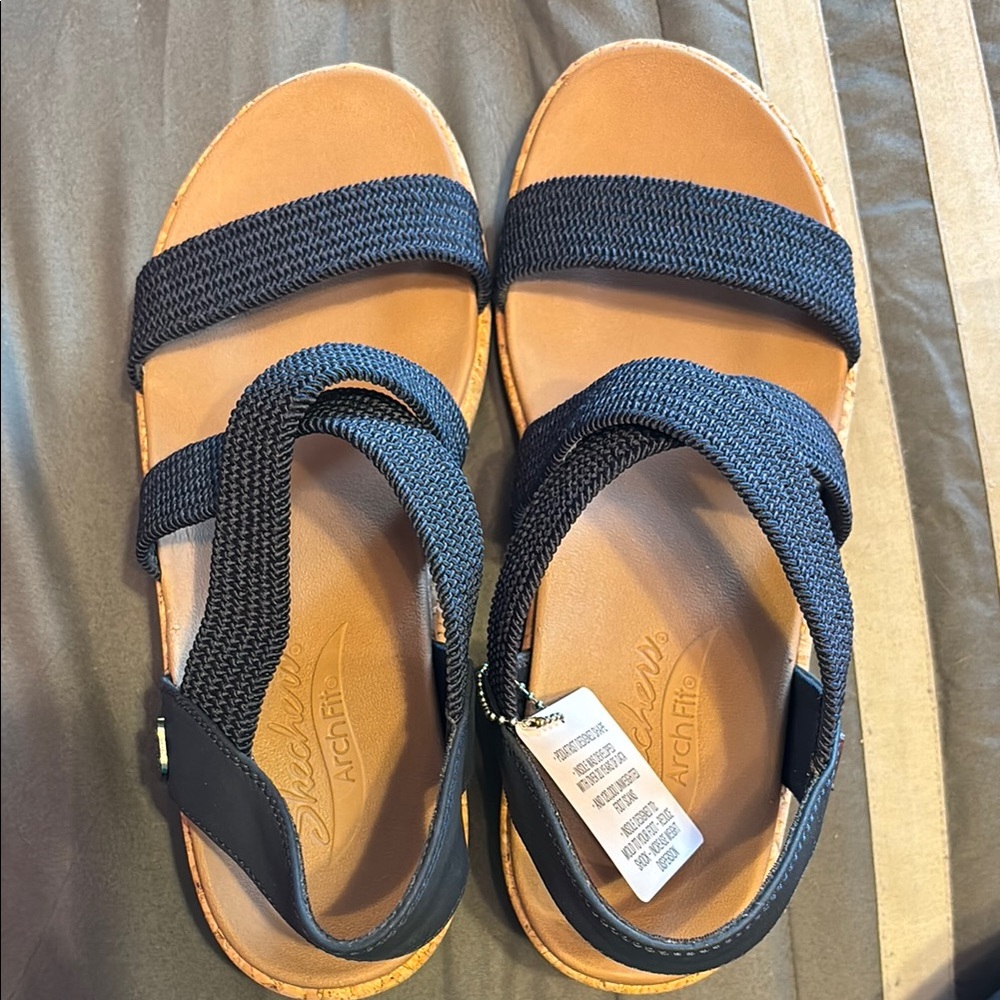 Skechers Blue and Tan Sporty Sandals